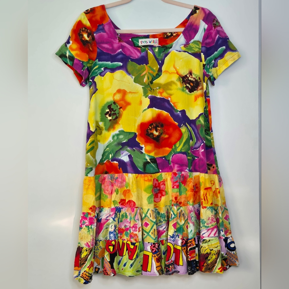 Vintage Jams World Poppy Womens Dress Size S